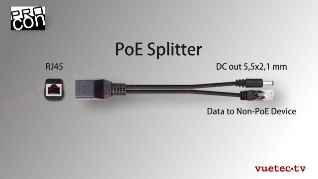 PoE - Power over Ethernet Injector & Splitter Set