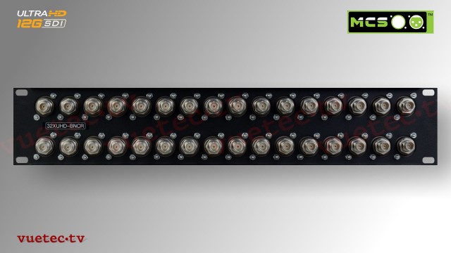 12G-SDI Video Steckfeld 19 Zoll - BNC 75 Ohm