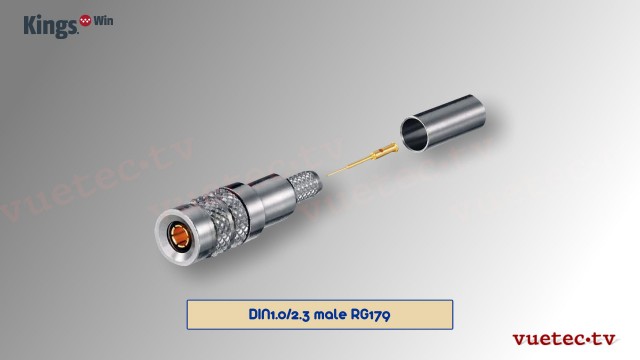 DIN1.0/2.3 RF Connector Crimp RG179