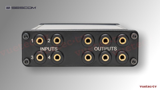 Audio-Umschalter 4x1-6 für Headphones, passiv, 6fach Verteiler