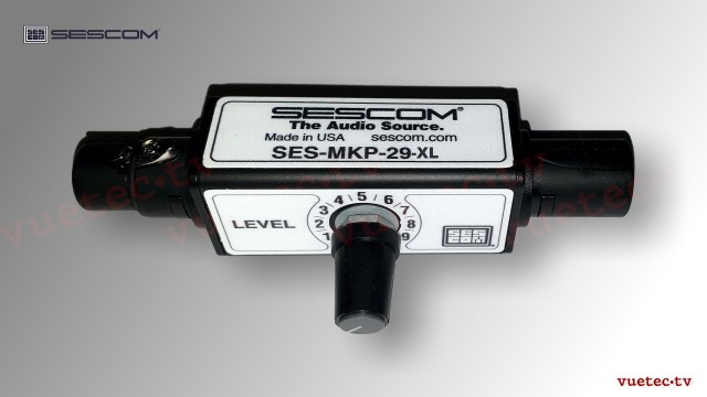 Pegelsteller MKP29-XL, Mono, XLR3M - XLR3F symmetrisch I/Os