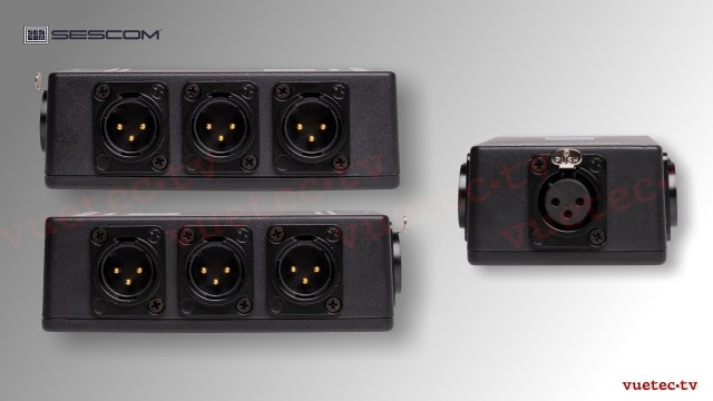Audio-Splitter XLR3F zu 6x XLR3M, sym. Line Level, passiv, 6fach Verteiler