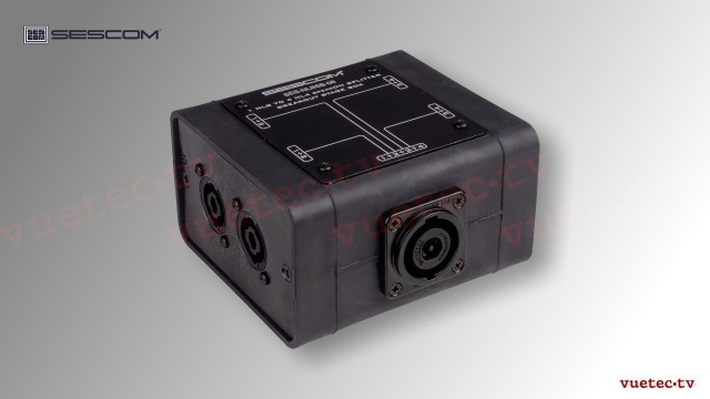 SpeakON-Breakout NL8F zu 4x NL4, sym. Speaker Level, passiv, 4fach Splitter