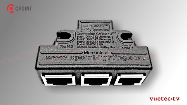 DMX Compander RJ45 zu 3x RJ45