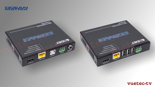 HDMI Extender Set with KVM - EDID Pass Through - RS232 - PoC - HDBaseT 4K HDMI