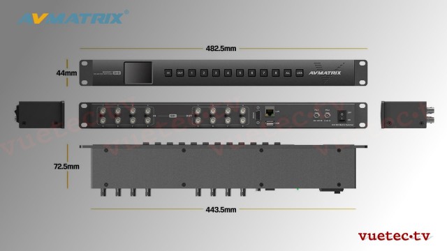 Matrix Switcher MSS08111 - 8x8 SDI Kreuzschiene