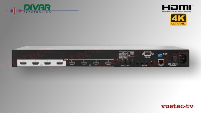 4K HDMI 2.0 4x4 Matrix mit Audio Extractor