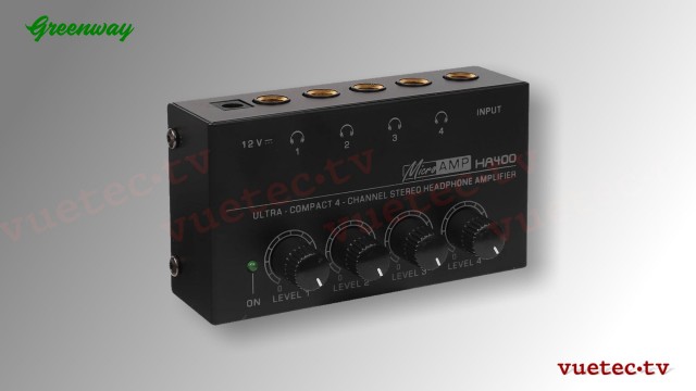 Kopfhörer Verstärker & Verteiler | HA400 - 4 Kanal Stereo - TRS Adapter