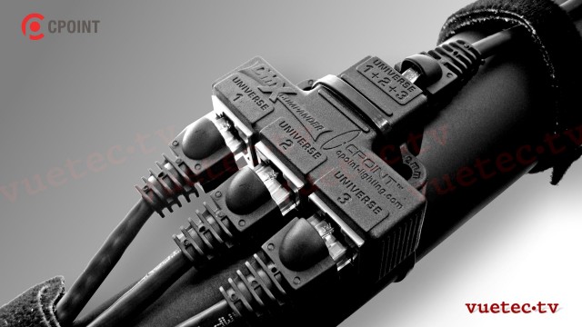 DMX Compander RJ45 zu 3x RJ45