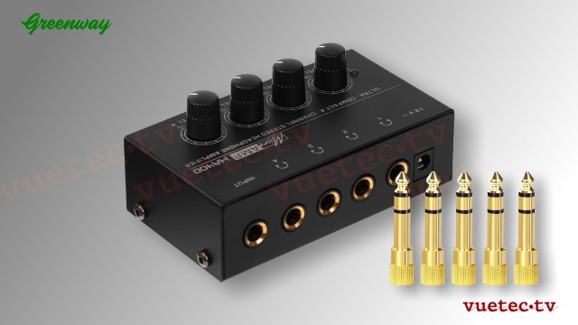 Kopfhörer Verstärker &amp; Verteiler | HA400 - 4 Kanal Stereo - TRS Adapter