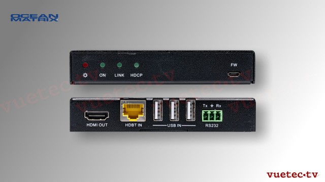 HDMI Extender Set with KVM - EDID Pass Through - RS232 - PoC - HDBaseT 4K HDMI