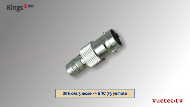 DIN1.0/2.3 zu BNC 75 Adapter - DIN male BNC female