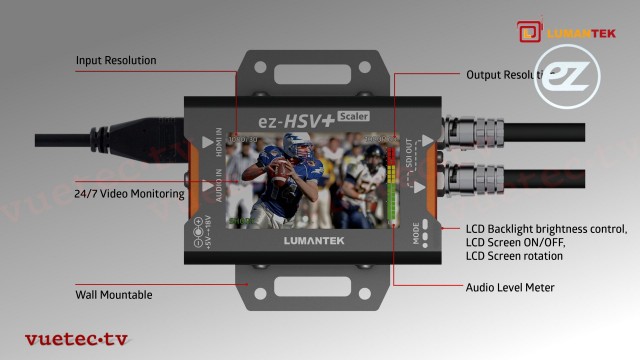 ez-HSV+ - HDMI zu 3G/HD/SD-SDI High Performance Micro-Converter mit Display