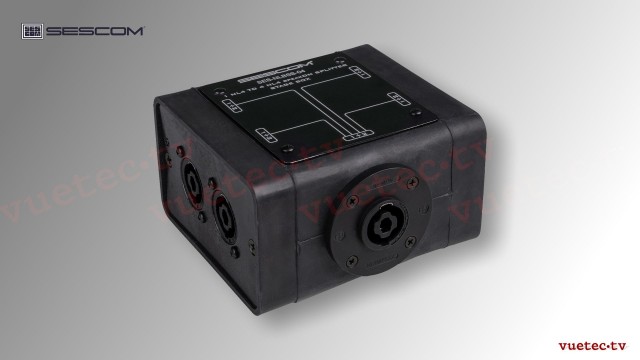 SpeakON-Splitter NL4F zu 4x NL4, sym. Speaker Level, passiv, 4fach Verteiler