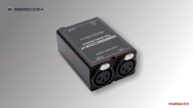 Pegelsteller 2XJ-TRS, 2-Kanal XLR3 symmetrisch I/Os to TRS 3,5 mm