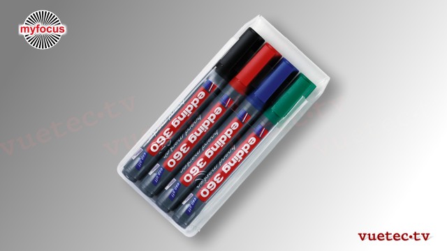 Whiteboard Marker - Edding 360 4er Set farbig sortiert
