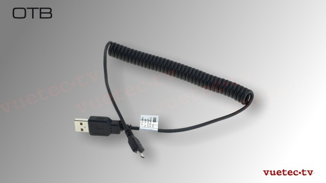 Daten Anschlußkabel USB zu USB-C (micro), gewendelt
