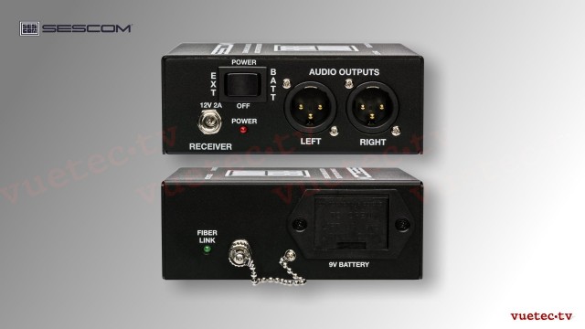 Audio over fiber, SES-FA2N, 2 Kanal analog Audio Line/Mic, symmetrisch