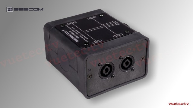 SpeakON-Splitter NL4F zu 4x NL4, sym. Speaker Level, passiv, 4fach parallel Splitter