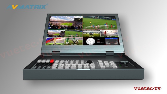 PVS0615 Portable 6 Channel AV Matrix Switcher mit 15,6" Display