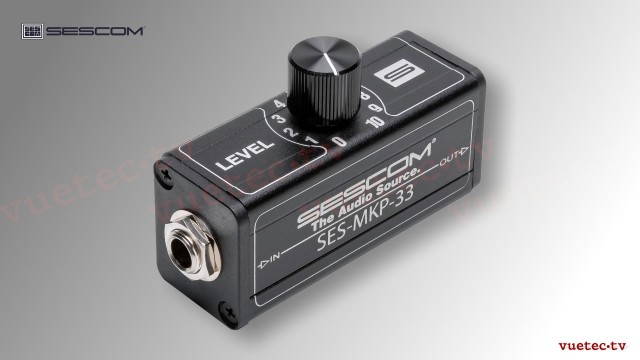 Pegelsteller MKP33, Stereo TRS 6,35 mm I/Os - Headphone