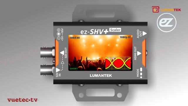 ez-SHV+ - 3G/HD/SD-SDI zu HDMI High Performance Micro-Converter mit Display