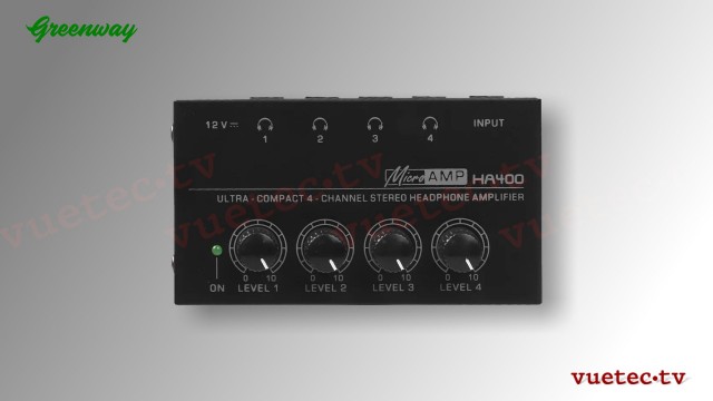 Kopfhörer Verstärker & Verteiler | HA400 - 4 Kanal Stereo - TRS Adapter