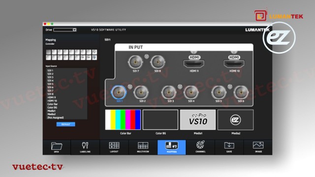 ez-PRO VS10 10-Channel AV Matrix Switcher + MultiViewer, Kompaktgerät
