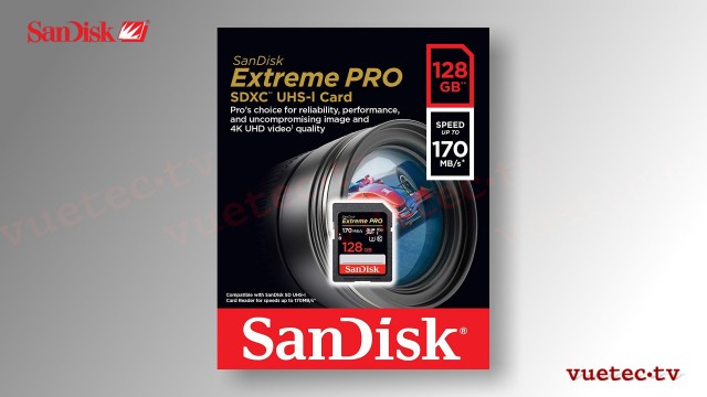 SanDisk 128 GB Extreme Pro SDXC UHS-I/Class 10 Memory Card