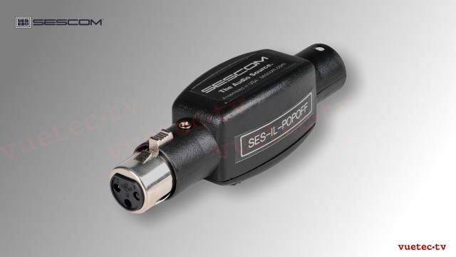 Audio Filter, INLINE POP OFF, XLR3F zu XLR3M