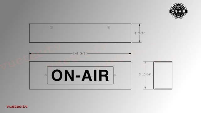 ON-AIR Signalleuchte - Standard Style, Wandmontage, LED Lichtquelle