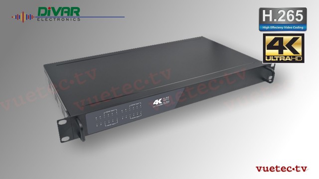4x4 Kanal H.265 IP Encoder 4K HDMI input - 19" 1 HE