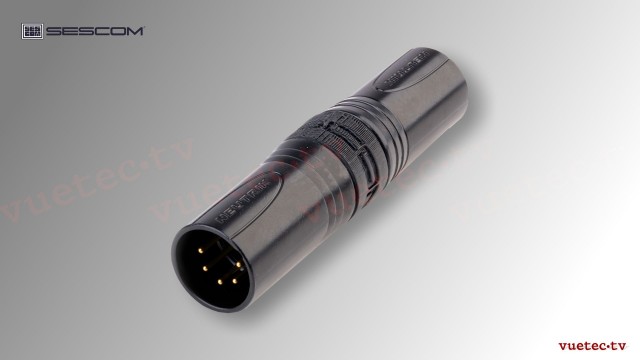 Adapter NHA4M5M - 4pin XLRM zu 5pin XLRM Inline