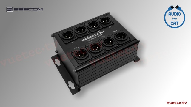 8XCATXLR - 8 Kanal Audio Extender symmetrisch über CAT5/6/7 Stagebox