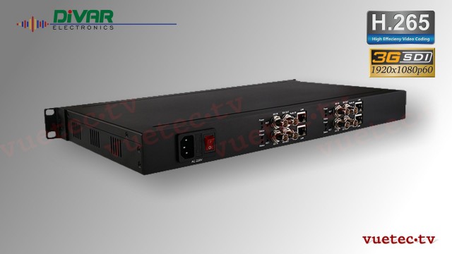 4 Kanal H.265 IP Encoder SDI input - 19" 1 HE