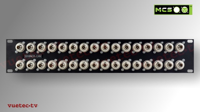 4K-SDI Video Steckfeld 19 Zoll - 1x16 oder 2x 16 BNC 75 Ohm