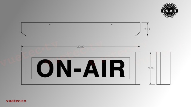 ON-AIR Signalleuchte - Jumbo Style, Wandmontage, LED 12 V