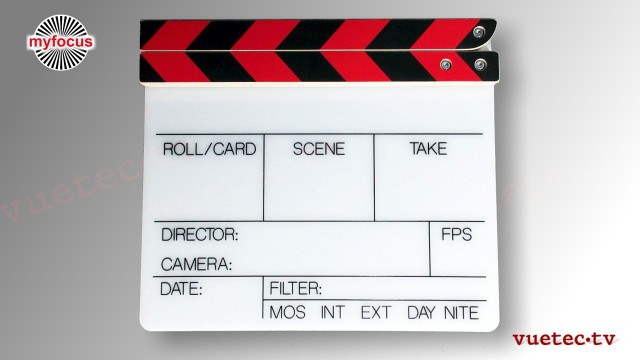 Film-Klappe - Production Slate - groß - einfarbige Rauten
