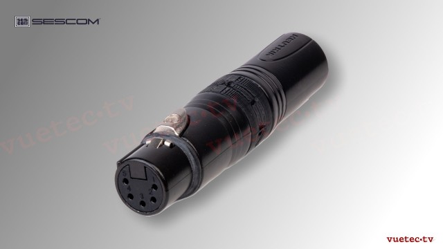 Adapter NHA4M5F - 4pin XLRM zu 5pin XLRF Inline