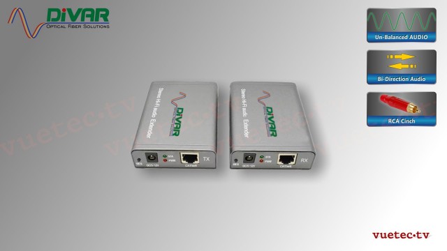LAN22RCA - 2 Kanal Set, bi-direktional analog Audio, un-symmetrisch RCA Cinch, über LAN