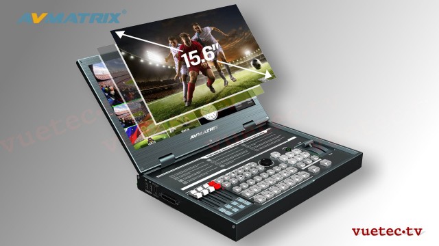 PVS0615 Portable 6 Channel AV Matrix Switcher mit 15,6" Display