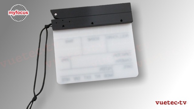 Film-Klappe - Production Slate - Kunststoff - bunte Rauten