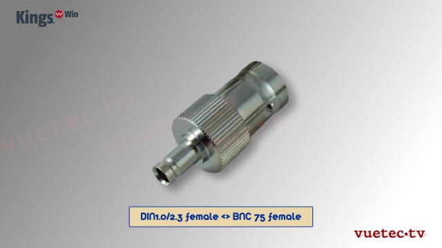 DIN1.0/2.3 zu BNC 75 Adapter - DIN female BNC female