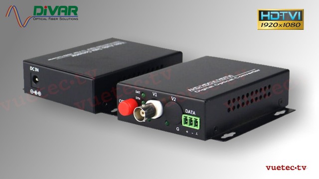 LWLTVI1 - HD-TVI | AHD | HD-CVI Video + RS485 Fiber Converter Set