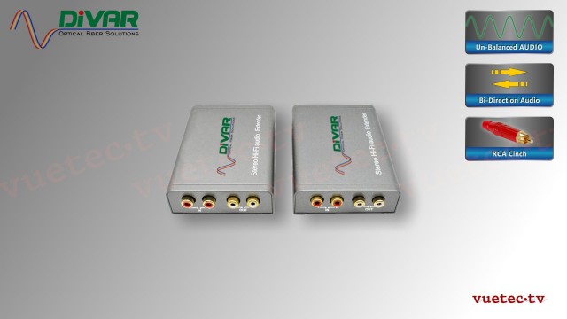 LAN22RCA - 2 Kanal Set, bi-direktional analog Audio, un-symmetrisch RCA Cinch, über LAN