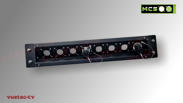 Hybride Fiber Steckfeld 19 Zoll 2 HE - 8 SMPTE FMW/PBW Armaturen