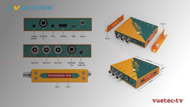 Mini Konverter SC2031 - HDMI + AV zu SDI Scaling Conveter