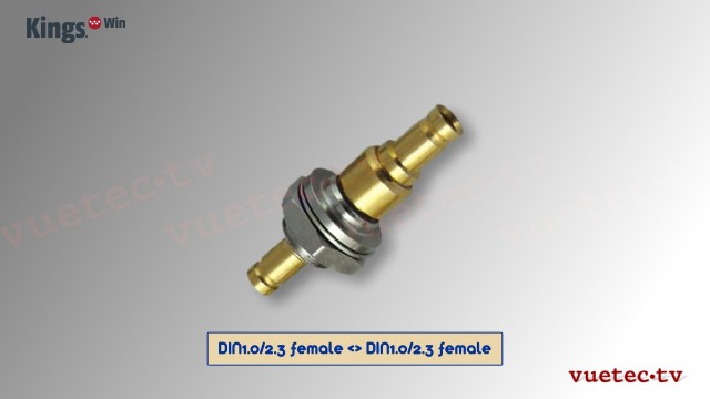 DIN1.0/2.3 zu DIN1.0/2.3 Einbau Adapter - DIN female DIN female