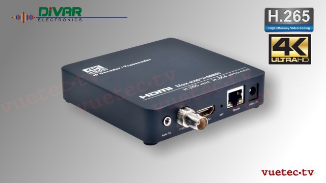 H.265 IP Decoder 4k HDMI + CCVS output
