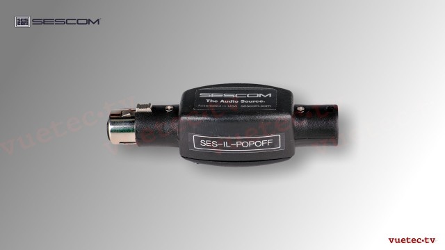 Audio Filter, INLINE POP OFF, XLR3F zu XLR3M